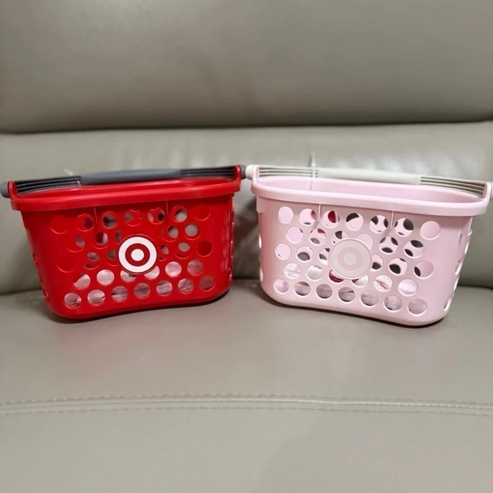 Target Toy Shopping Basket Kids RED & PINK Bullseye